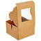25 Pack Mini Cake Boxes with Display Window for Gift Giving, Bakesale, Cupcakes, Dessert, Cookies, Pie, Macaroons, Donuts, Pastry, Kraft Paper Material (4x4x2.5 in)